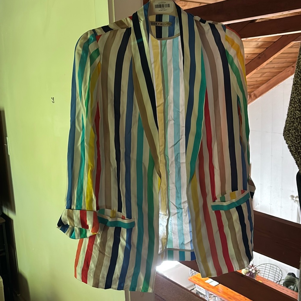 Multi Striped Alice & Olivia Loose Blazer